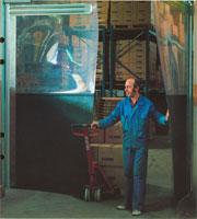 Flexible swing doors 