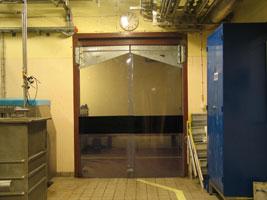 Flexible swing doors 