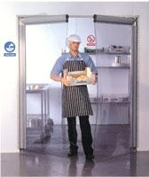 Flexible swing doors 